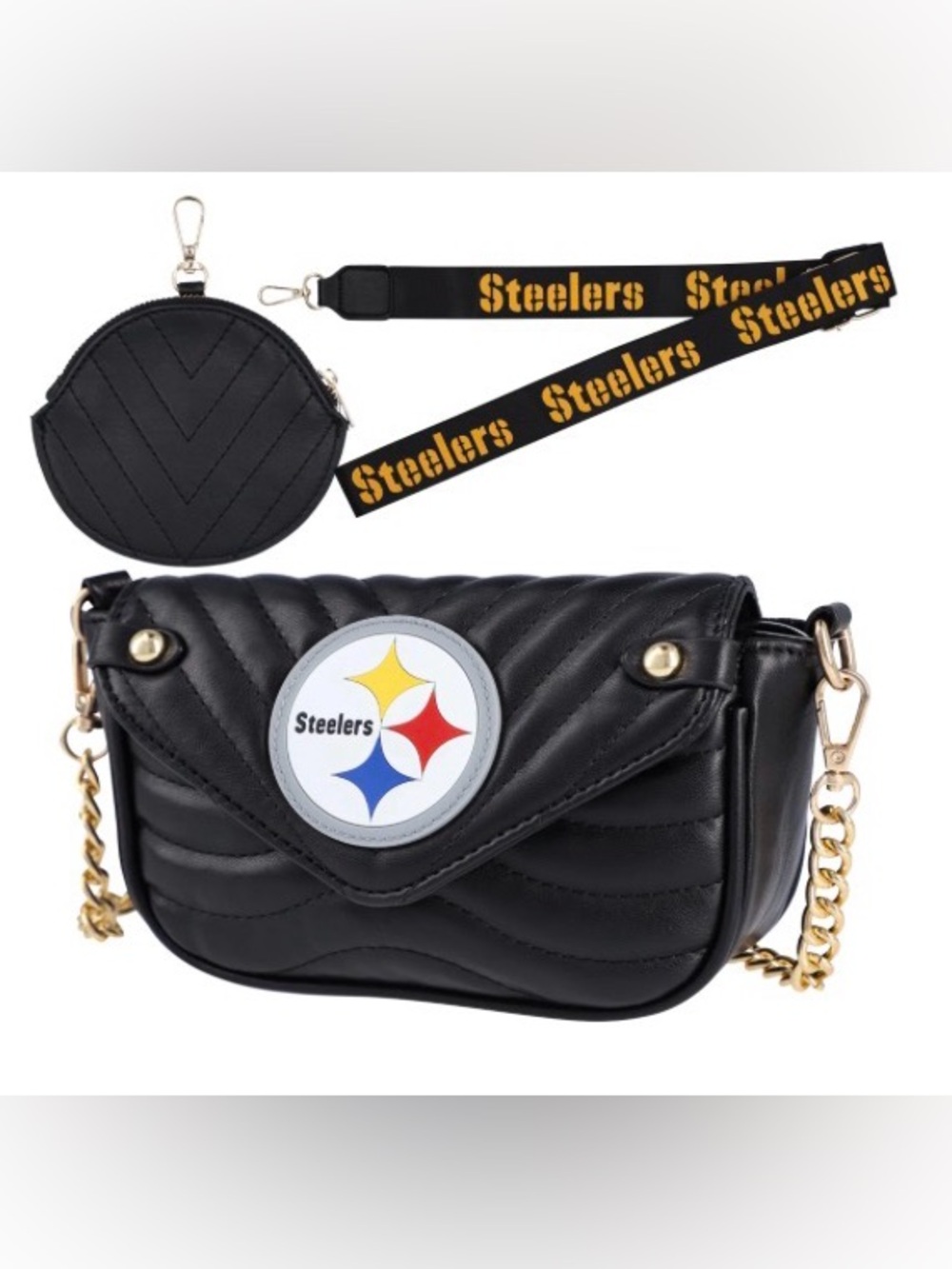 Pittsburgh Steelers Vegan Leather Strap Bag